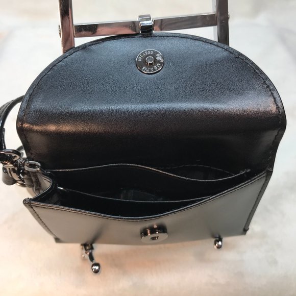 NWT Lodis RFID Leather Fold Over Snap Cardholder with Keyring - Picture 7 of 7